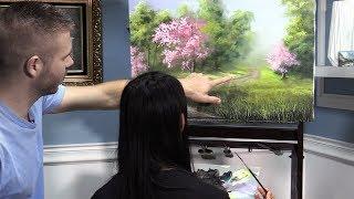 Teaching my Wife to Paint!  | Spring Tree Path