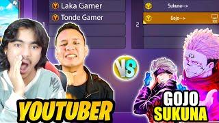 Pro Youtuber Bundle vs Gojo & Sukuna  2 vs 4 custom room - Garena free fire