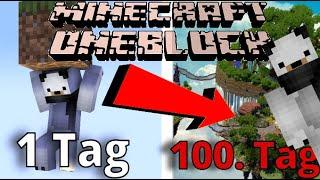 Ich spiele 100 TAGE Minecraft OneBlock! // Minecraft: OneBlock #01