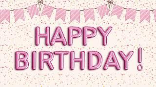 Happy Birthday Background | Happy Birthday Screensaver | Pink Birthday Decor Tv Art Banner