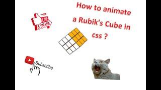 How to animate a Rubik's Cube in css | HTML CSS