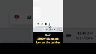 How to Show the Bluetooth Icon in the Taskbar  | Quick PC Tip