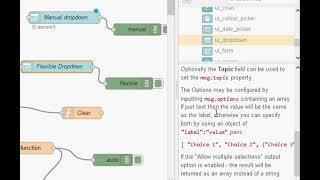Node-Red Dropdown Dashboard Node