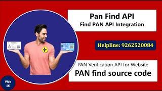 PAN Find API 2024 | PAN Find Source Code by Bharat Seva