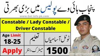 Punjab highway patrolling police jobs 2021 - Punjab highway jobs 2021