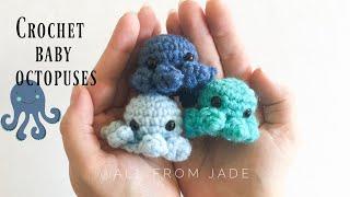 QUICK & EASY - Crochet baby octopus *NO SEWING REQUIRED* tutorial (step by step) Right-Handed