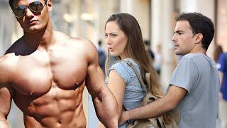 Crazy Women Reactions When Bodybuilders Go Shirtless In Public 