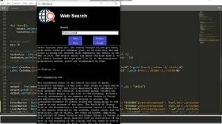 Web Search GUI using python - Tkinter framework