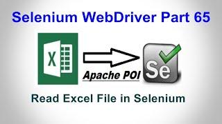Selenium WebDriver | Part65 | Read Excel file in Selenium using Apache POI | Create Excel Library
