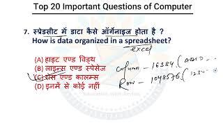 सभी परीक्षाओ के  लिए उपयोगी प्रश्न |Questions of Computer | Computer for all Central And State Exams