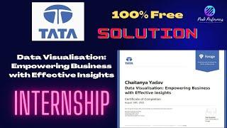 Tata Internship full free 100% correct solution  | Complete Tasks | Virtual experience programme