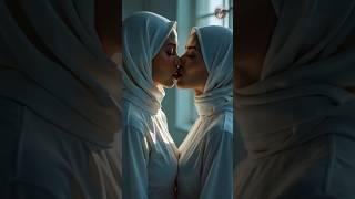 Beautiful Muslim kiss | Lesbians Kissing Video