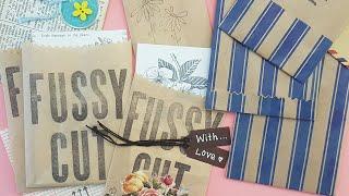 DIY paper bags using 5 different papers (see happy mail ideas)