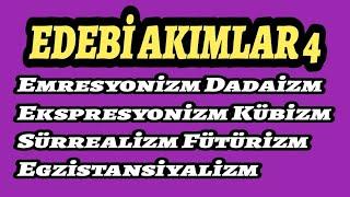 Edebi Akımlar 4 Sürrealizm Dadaizm Fütürizm Kübizm Ekspresyonizm Empresyonizm Nedir Egzistansiyalizm