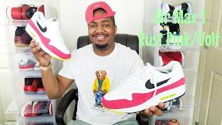 Nike Air Max 1 Rush Pink / Volt Review & On Feet!!!