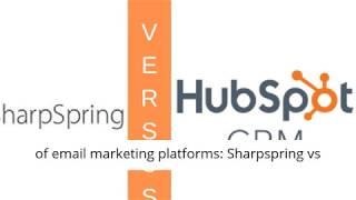 Sharpspring vs Hubspot Email Marketing Software Comparison Chart