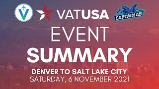 Denver to Salt Lake City Newbie Event Summary Video | CaptainAB VATSIM Training Program