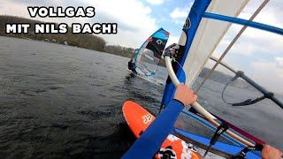 CARBON FINNE TESTEN! VS GLASFINNE | WINDSURFEN AM MÖHNESEE MIT NILS BACH