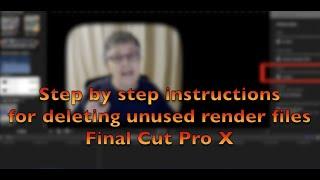 FINAL CUT PRO EDITING TIPS - deleting unused render files in FCPX libraries