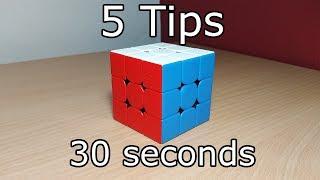 5 Tips to average under 30 seconds with a 3x3x3 Rubik's cube