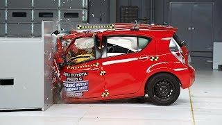 2013 Toyota Prius c driver-side small overlap IIHS crash test