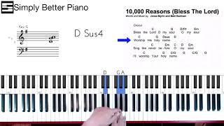 “10,000 Reasons (Bless the Lord)” Beginner Piano Chord Tutorial (Matt Redman)