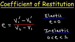 Coefficient of Restitution - Inelastic Collisions and Elastic Collisions - Physics