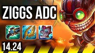 ZIGGS & Pyke vs EZREAL & Poppy (ADC) | KR Master | 14.24