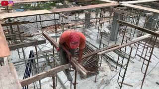 First Floor Suspended Plinth BEAM Traditional Timber Formwork Shuttering Works | Timber Work Process