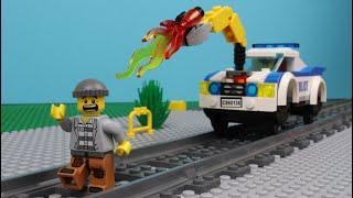 Lego Police Chase - Train Crash