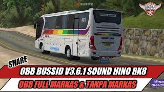 OBB BUSSID V3.6.1 SOUND HINO RK8 R260 Full Markas & Tanpa Markas | BUS SIMULATOR INDONESIA