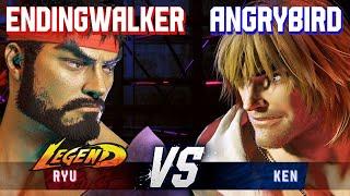 SF6 ▰ ENDINGWALKER (Ryu) vs ANGRYBIRD (Ken) ▰ High Level Gameplay