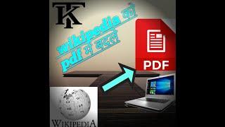 Wikipedia को pdf में कैसे बदलें  How to convert wikipedia to pdf