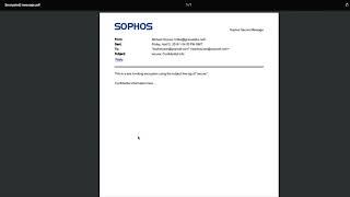 Sophos Central Email Encryption Demo