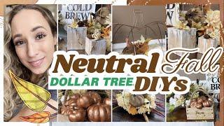  NEUTRAL FALL DECOR // 5 EASY FALL DOLLAR TREE DIYS 