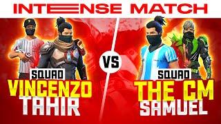 Vincenzo + Tahir Vs The Cm + Samuel Squad   || Free Fire Best Clash Squad Match with Legends