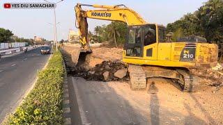 Diu - Ghoghla Check Post thi Tad Check Post sudhi no National Highway na kam ni Saruaat. #yesnews