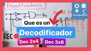 DECODIFICADORES 2x4, 3x8 | DISEÑO y FUNCIONAMIENTO BIEN EXPLICADO| ELECTRÓNICA DIGITAL