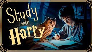 ˖° Study with Harry Potter ˖° ASMR Ambience ️ Writting sounds + Rain + Owl companion