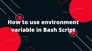 How to use environment variable in Bash Script