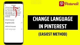 How to Change Language in Pinterest