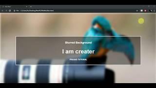 Blur Background Image | help of html and css | Prasad Tutorial #subtosub