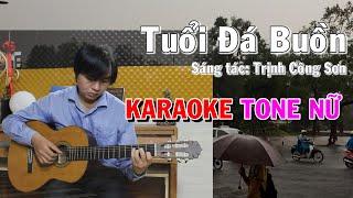 Tuổi Đá Buồn - Karaoke Guitar - Tone Nữ - NBC