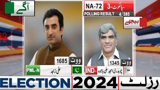 NA 72 | 4 Polling Station Results | PMLN Aagay | Election 2024 Latest Results | Dunya News