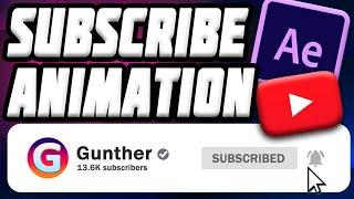 Youtube Subscribe Animation | Subscribe Button Animation | After Effects template