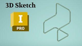 Create a 3D sketch & sweep in Autodesk Inventor 2023.