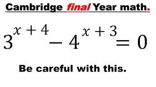 Be Careful How You Approach This | Cambridge Final Year Math Problem | Where To Start From.