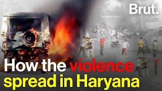 What caused the communal violence in Haryana?