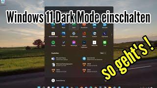 Windows 11 Dark Mode aktivieren Dunkelmodus einschalten Tutorial deutsch
