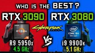 Ryzen 9 5950x with RTX 3090 vs i9 9900k with RTX 3080 - Cyberpunk 2077 | 1080p